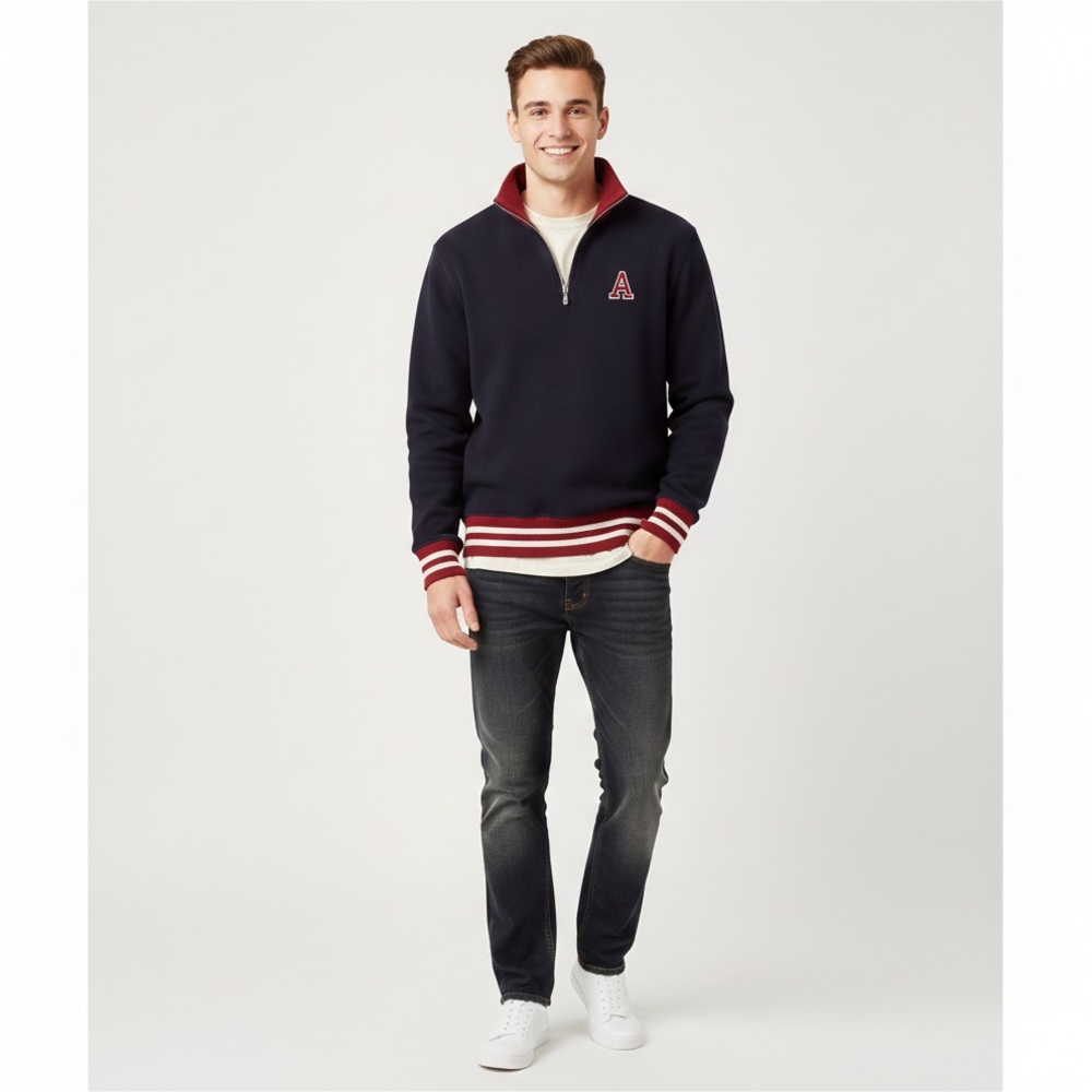 Abercrombie & Fitch Half Zip Wool Pullover Vintage